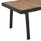 Armen Living Nofi Outdoor Patio Dining Table in Charcoal Finish with Teak Wood Top LCNODIGR - alternate 2
